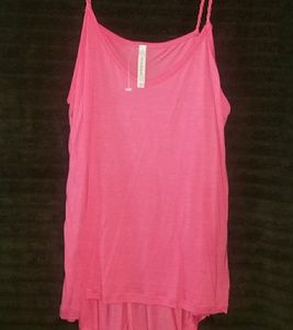Size Large, Coral Flowy High Low Top